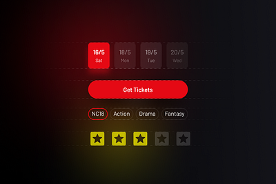 Moveek | Buttons buttons component library design language design system ticket purchasing app