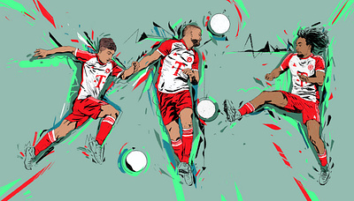 FC Bayern - Players character football football illustration football players illustrated illustrated football illustration illustrator people portrait portrait illustration procreate soccer