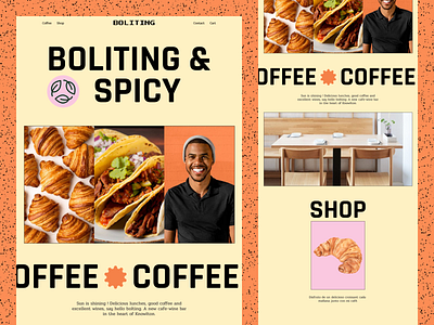 BOLITING - Shop Website beverage brown cafe cappuccino capsules coffee coffee shop drink drinks e commerce fast food landing marketplace online shop product ui