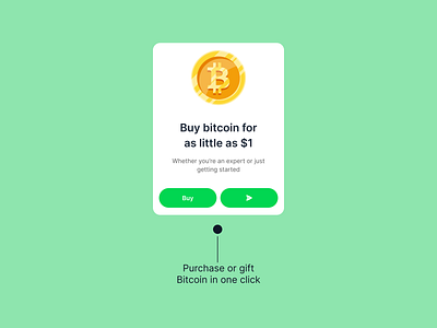 Fintech UI Card to Buy Bitcoin bitcoin crypto design figma fintech fintech app mobile app ui ui design uiux ux ux design