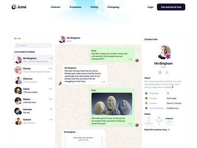 Customer WhatsApp Chats 📱💬 analytics branding chat conversation customer design ireland june logo mobile product review saas story ui ux whatsapp