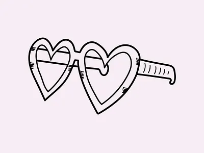 Drawing - Glasses art arts design drawing glass glasses hearts illustration illustrator line art line drawing lines minimal minimalist simple spectacles vector