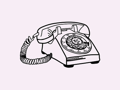 Drawing - Vintage Landline Telephone art arts classic design drawing illustration illustrator line design lines old retro rotary telephone vector vintage