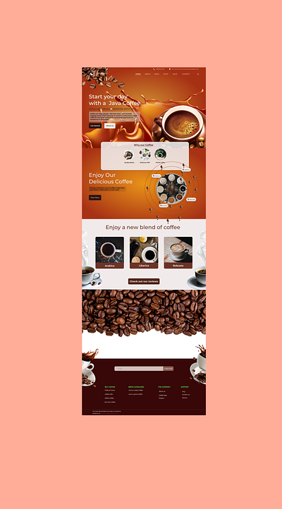 Elegant Coffee App Landing Page Design coffee app coffee lover elegant ui landing page mobile app modern design ui ux