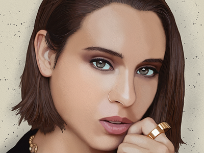 Daniela Melchior Portrait Fanart actress art arte daniela melchior design dibujo digitalart drawing fanart illustration model ozgaleano portrait retrato