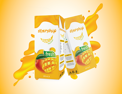 Starship Mango Juice Rebranding Concept branding design graphic design logo pro