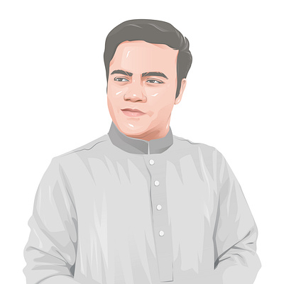 Portrait illustration 2d adobeillustrator character design graphic design illustration male minimal muslim panjabi portrait vector vectorillustration vectorportrait