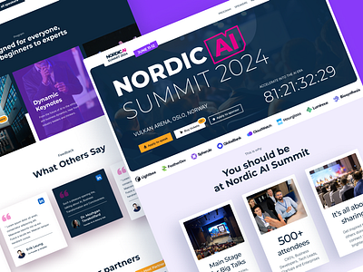 Nordic AI Summit 2024 - Landing Page Design branding design graphic design landing page logo ui ux uxdesign
