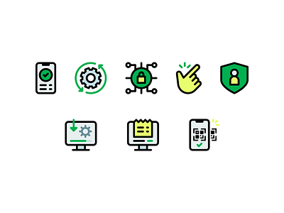 Tech icons design icon icons illustration lock minimal minimalism minimalist screen shield smart phone tech vector