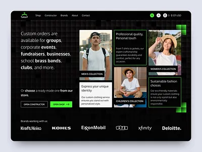 Interactive Fashion Constructor Web Design clothes constructor design fashion merch merch maker merch website ui ui design uiux user interface ux web design website website design website ui