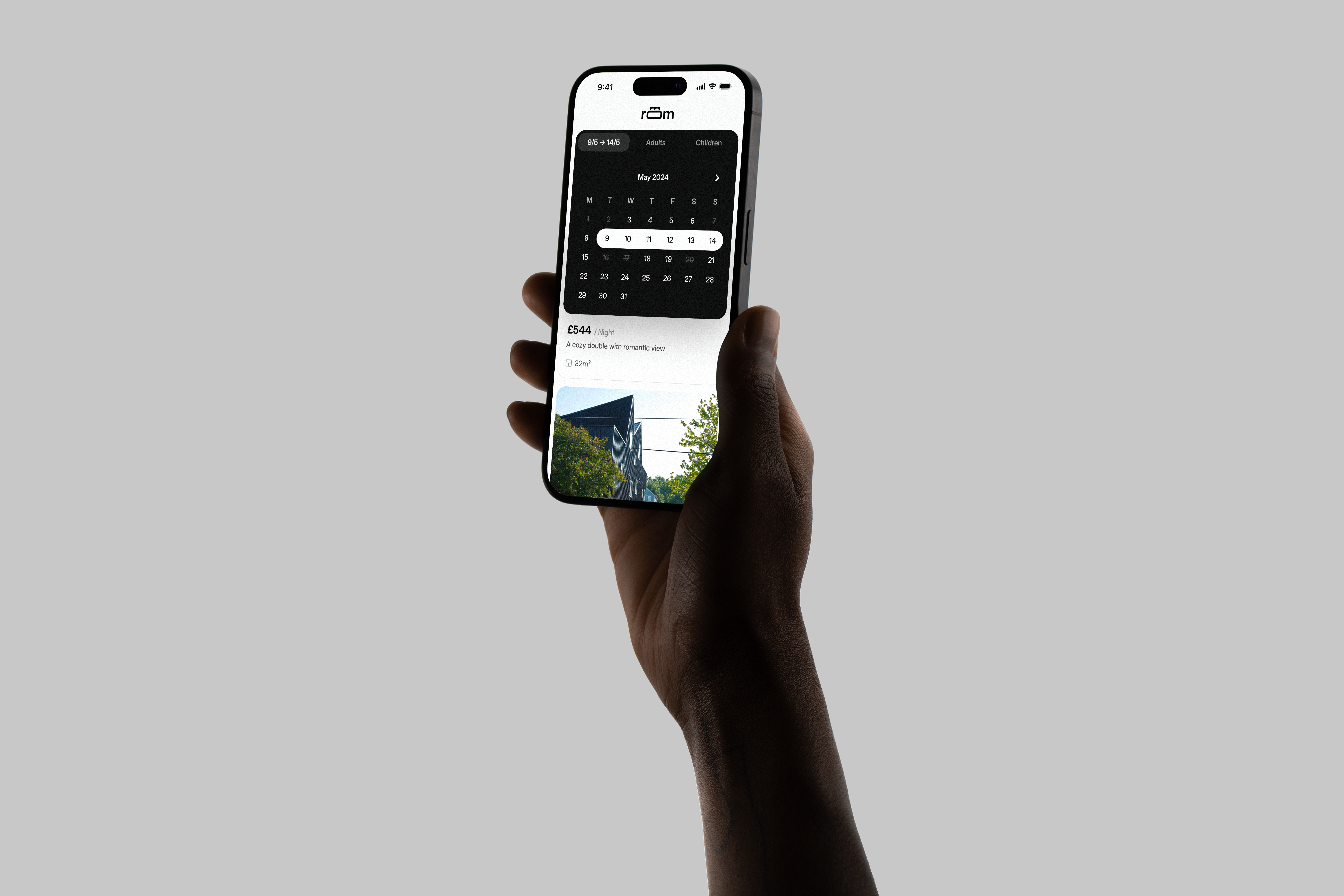 Room booking app concept
