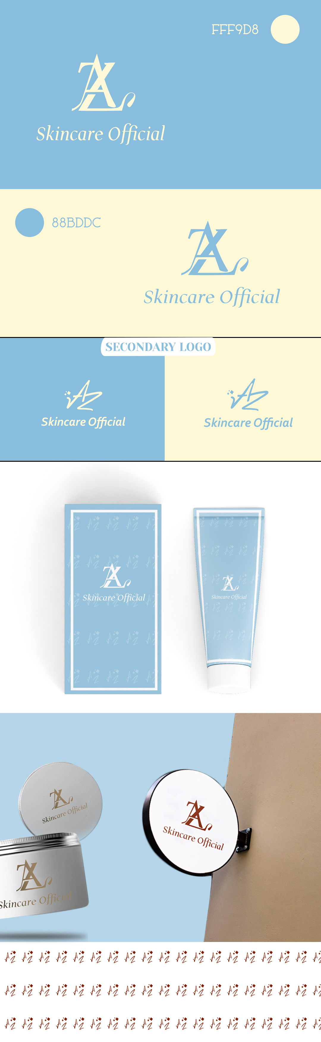 Logo of skincare official plus visual branding adobe illustrator badge beauty brand branding design graphic design healty identity initial lettering lettring logo logo design luxury mockup skincare treatment vector visual branding