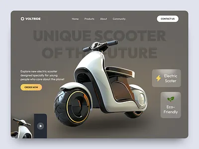Responsive Website Design for E-Scooter Retail design e commerce electric escooter scooter transport ui ui design uiux user interface ux vehicle web design website website design website ui website ux