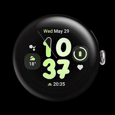 Inverted Watch Face (Soon) amoled watch faces amoledwatchfaces android wear animation digital clock digital design logo pixel watch watch face wear os wearable
