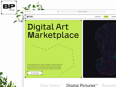 Digital Art Marketplace — Pixy 📟 art artwork design digital e commerce landing page marketplace ui uiux ux website