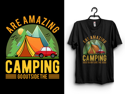 Camping T-shirt Design. animation branding design graphic design illustration motion graphics t shirt t shirt design tshirt ui