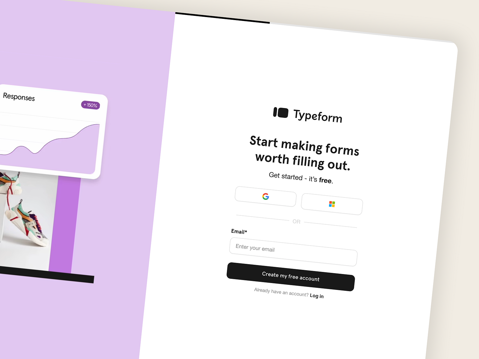 Typeform · Sign Up Page Redesign · UI Design · DailyUI by Paul ...