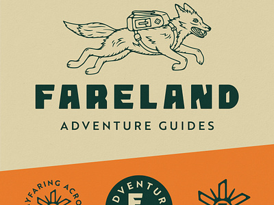 FARELAND Adventure Guides Branding, 2024 adventure adventures brand identity branding fox foxes guide guides hiking illustration land mascot outdoor outdoors sun tourism travel tshirt van