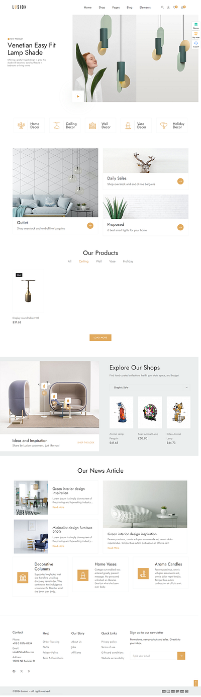 Home Improvement Shop Concept branding design graphic design ui ux website wordpress