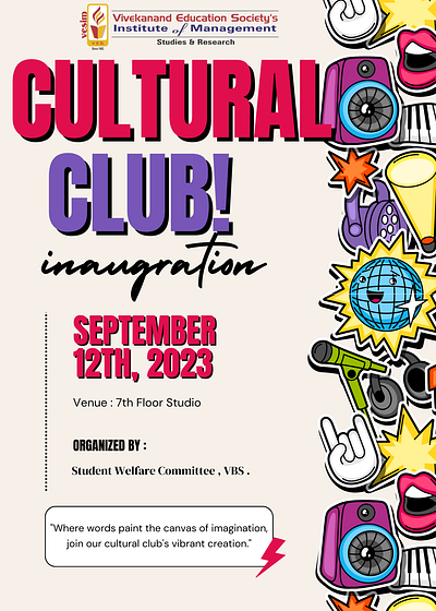 Club Inauguration Poster banner event graphic event poster graphic design graphics poster design