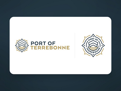 Port of Terrebonne Logo boat logo brand identity branding branding design compass logo graphic design logo logo design marine logo port port logo ship logo water logo