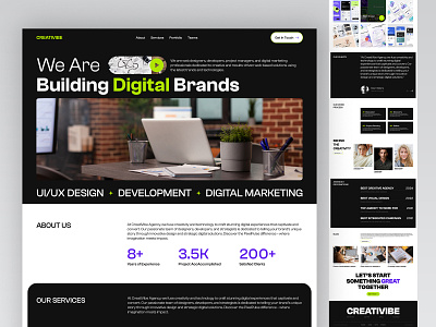Creative Digital Agency Website branding company creative agency digital agency digital marketing figma design marketing portfolio product design studio ui uiux web website design