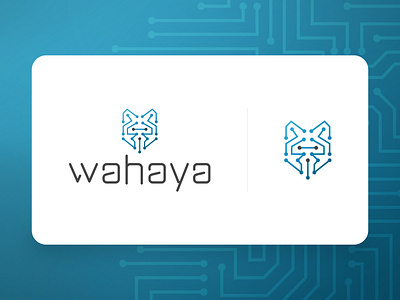 Wahaya Logo brand identity branding branding design graphic design it logo logo logo design technology logo telecommunications wolf logo