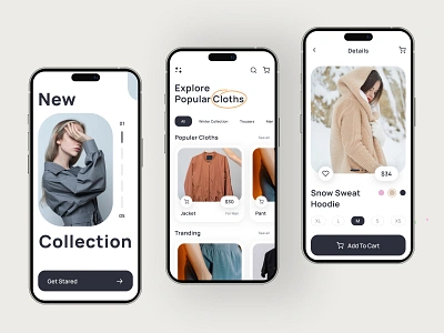 Clothing Store | Mobile App app clothing clothing app design e commerce e commerce app ecommerce design fashion ios minimal minimalist mobile mobile app online shopping online store shop shopping store ui ux