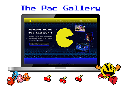 Pac-Man themed Landing Page pacman ui uiuxdesign ux webdesign website