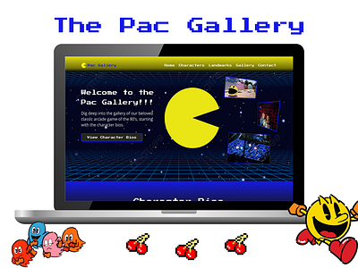 Pac-Man themed Landing Page pacman ui uiuxdesign ux webdesign website