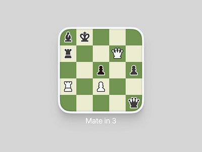 Can you solve? White to Move. Mate in 3. chess design ios puzzle ui widget