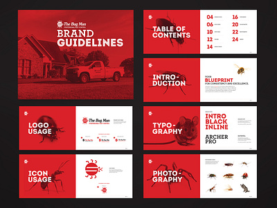 The Bug Man Brand Standards Guide brand identity brand standards guide branding branding design graphic design pest control pest control branding pest control identity