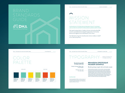 DHA Housing Brand Standards Guide brand identity brand standards guide branding branding design graphic design housing brand identity housing brand standards guide