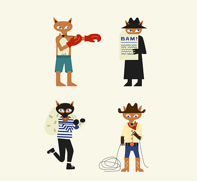Character Designs for Brand "Steal This Copy" branding character illustration retro