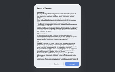 Daily UI 089 - Terms of Service agree app branding decline design figma graphic design icon illustration logo terms terms of service ui ux