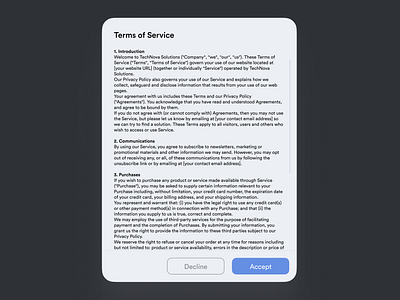 Daily UI 089 - Terms of Service agree app branding decline design figma graphic design icon illustration logo terms terms of service ui ux