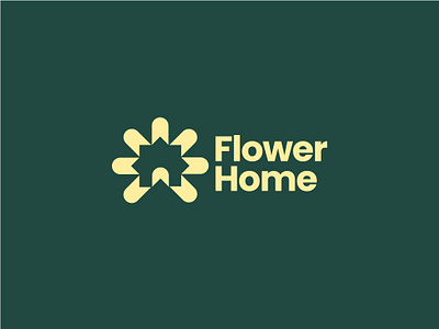 FLOWER HOME brand identity branding design flower graphic design home interior design logo logo design minimal