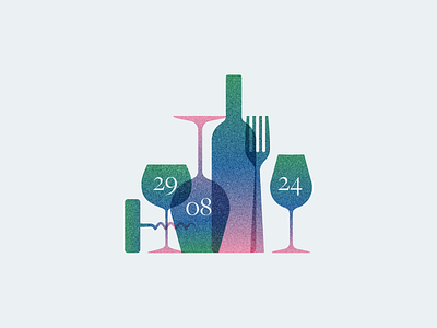 Wine & Dine dine event graphic design illustration vector vineyard wine winery