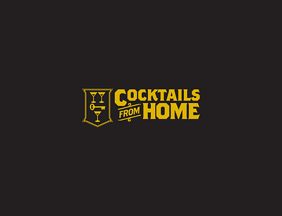 Cocktails From Home Logo branding cocktails design graphic design illustration logo vector