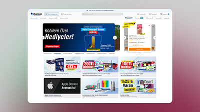E-commerce, homepage