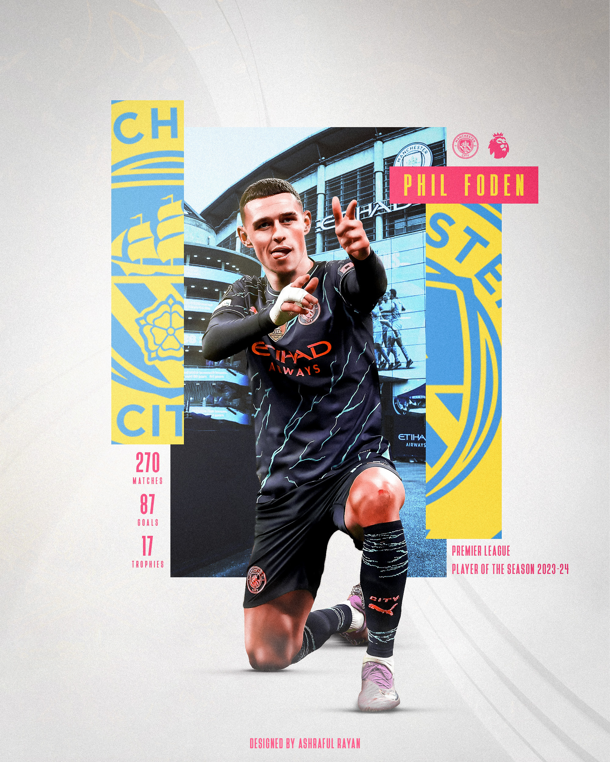 Football Poster : Phil Foden ads design design flyer design football football edit football poster footballer design footballer edit graphic design poster poster design social media social media poster sports sports design sports edit sports poster