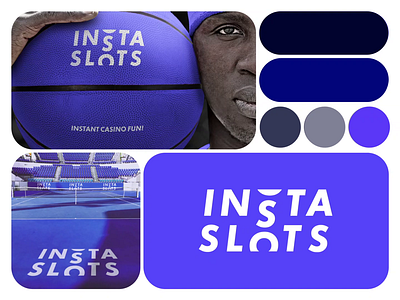 Visual Identity for InstaSlots animation blue branding design gambling graphic design logo online casino visual identity