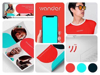 Visual Identity for Wander branding design graphic design logo visual identity wifi wordmark