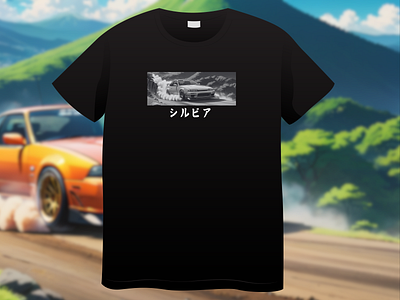 Tshirt | Nissan Silvia S14 car drift graphic design japan jdm s14 silvia