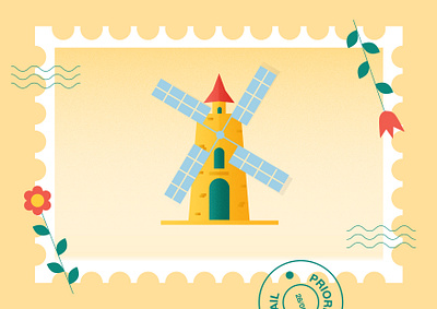 Windmill design graphic design illustration