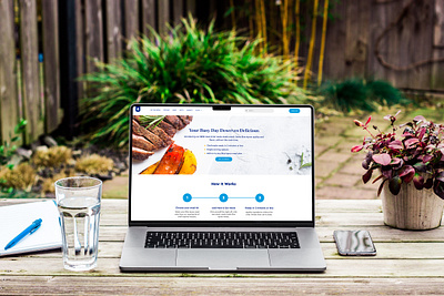 Blue Apron Heat & Eat Page blue apron figma graphic design icons seo design ui ux