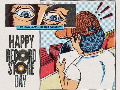 Record Store Day Promo comic books comics duotone grunge record record store day records retro