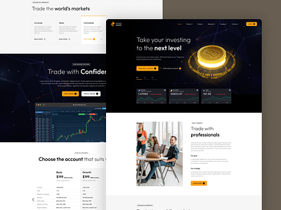 Template for crypto trading website