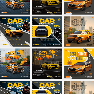 Social Media Car Post branding graphic design