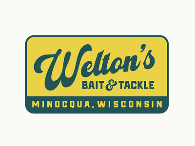 Welton's Bait & Tackle Alt Badge bait branding design fish fisherman fishing graphic design identity illustration logo mark tackle wisconsin